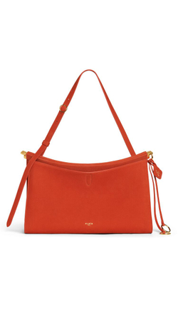 ALAÏA СУМКА LE CLICK POCKET 35 ИЗ НУБУКА, ТЕМНО-ОРАНЖЕВЫЙ