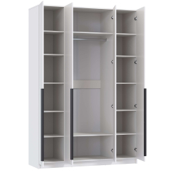 Шкаф для одежды 4-х створчатый Брандо 67.13, Белый