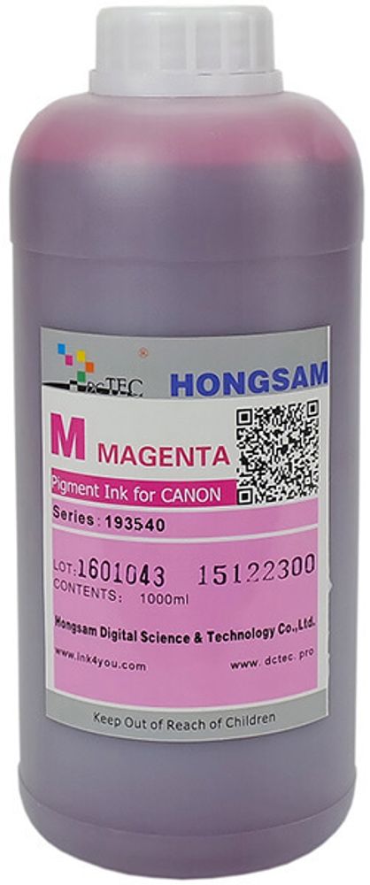 Чернила DCTec — HONGSAM пигментные 193540 для Canon TM-200/300/305 Пурпурный 1л.