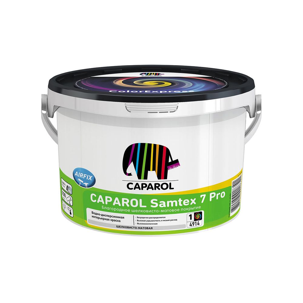 !! "CAPAROL" Краска интерьерная "SAMTEX 7 PRO" база С, 9,4 л