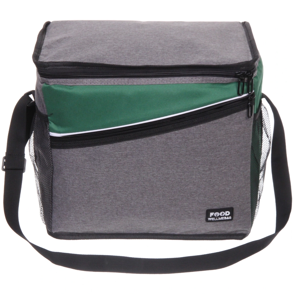 Термосумка 23 л, 35*22*30 см, WM799-3, серый-зелёный