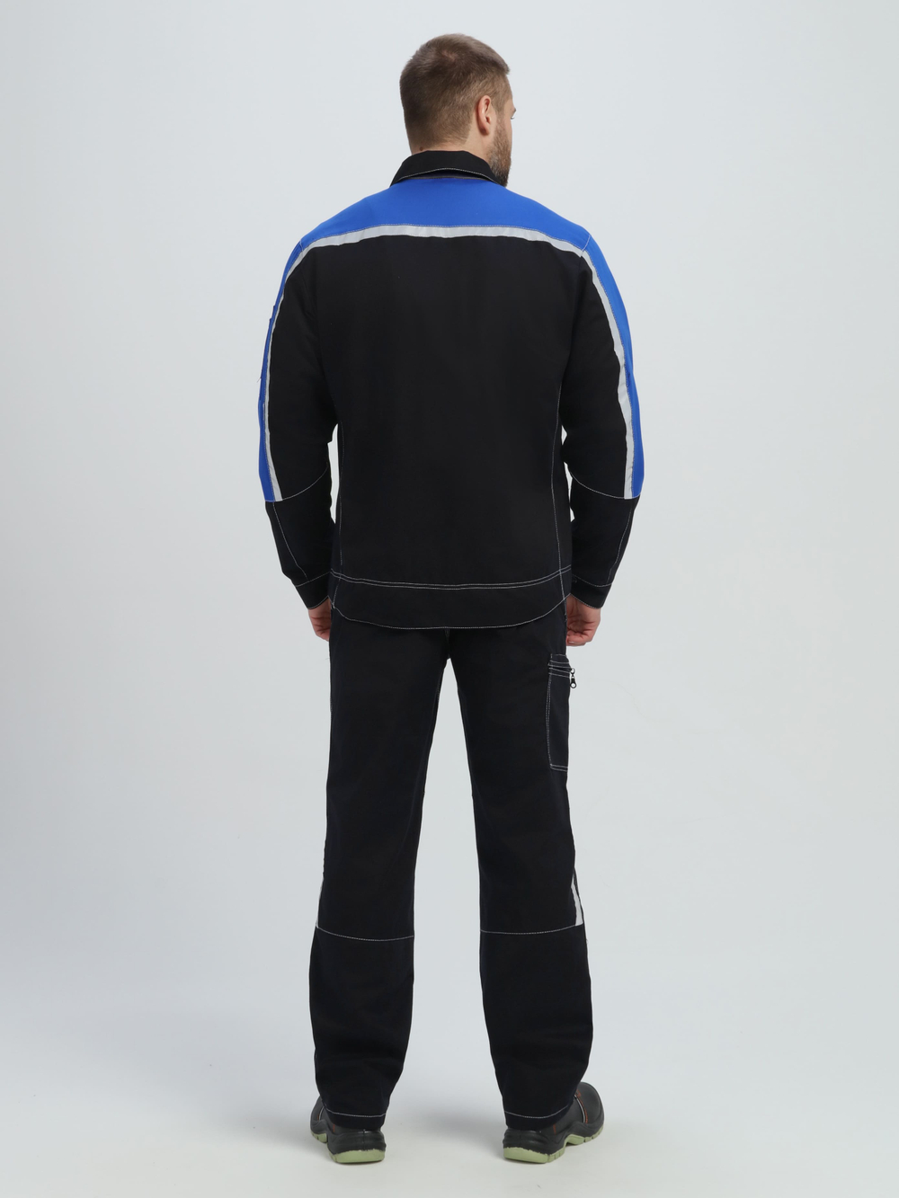 Костюм Джет-2 (тк.Саржа,320) п/к, т.синий/васильковый