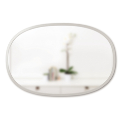 Зеркало овальное 61х91см Umbra Hub серое