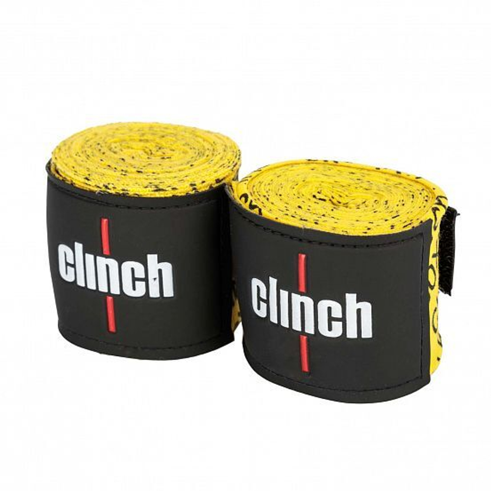 Бинты эластичные Clinch Boxing Crepe Bandage Tech Fix желтые C140