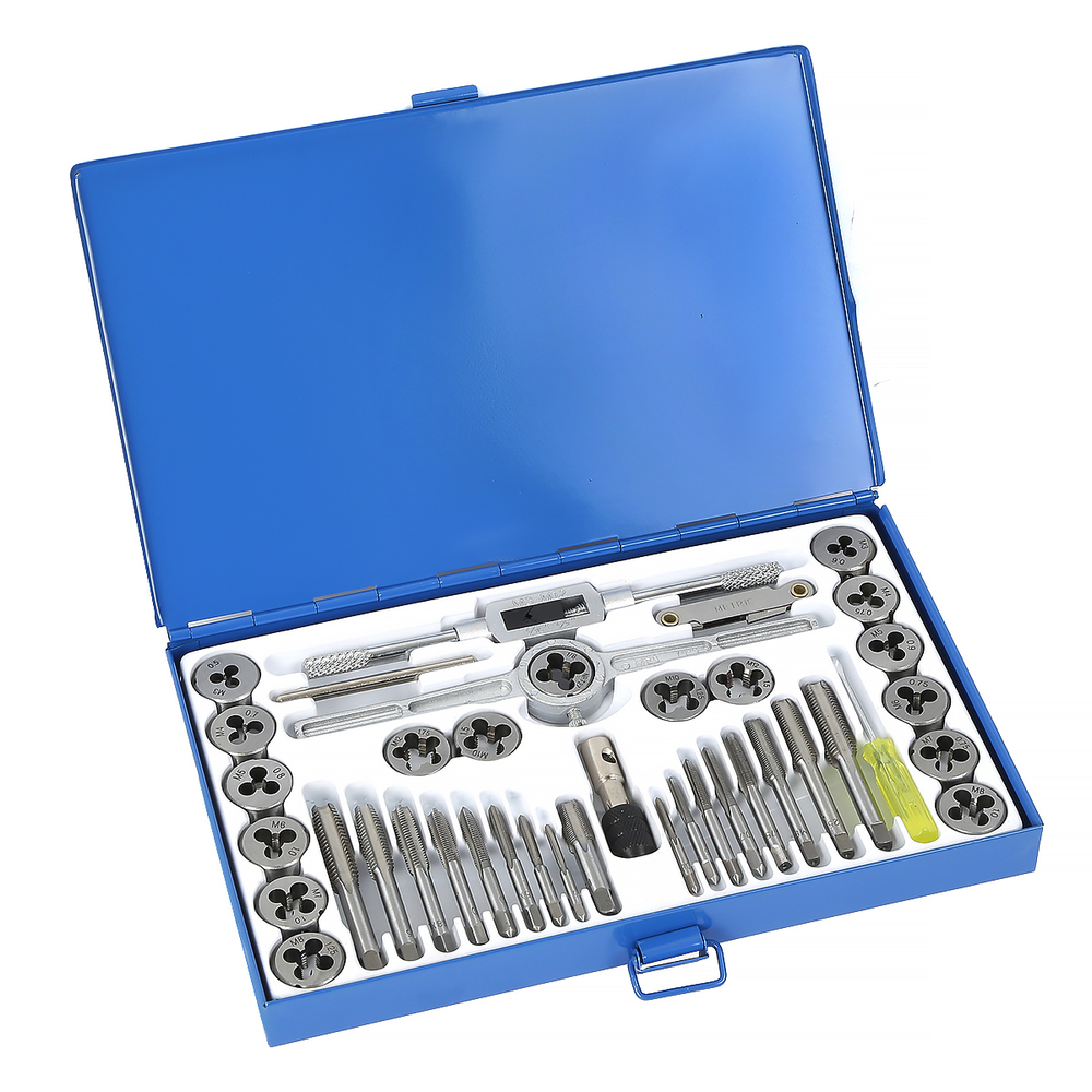 Набор метчиков и плашек 40 предметов М3-М12 метрическая резьба Car-Tool CT-W040