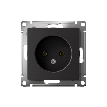 Розетка 1-м СП AtlasDesign 16А IP20 без заземл. без защ. шторок механизм карбон SE ATN001041