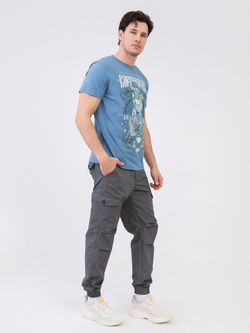 Футболка Варгградъ мужская голубая «Пляски над городищем»