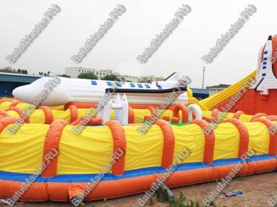 Коммерческий надувной батут "Ракета" 30*20*8 м