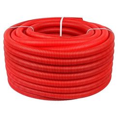 Труба VARMEGA гофрированная ПНД 23 мм для труб 16 мм, (50), красная, VM58111