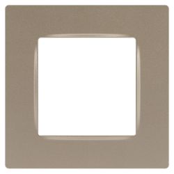 Рамка для розеток и выключателей ЭРА Серия 12 12-5201-04 на 1 пост, Классик, шампань