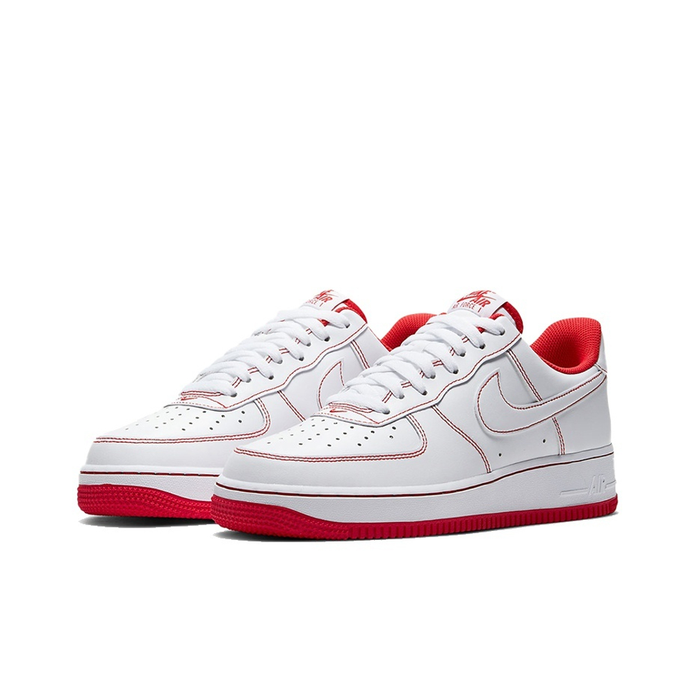 Кроссовки Nike Air Force 1 Low Contrast Stitch - White University Red