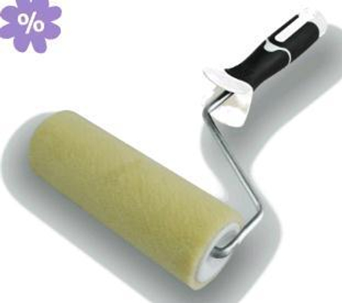 Валик Велюр 180мм  d42мм, d8мм,  ворс 5мм  шерсть, 2К Black & White Termofusion/480-5180