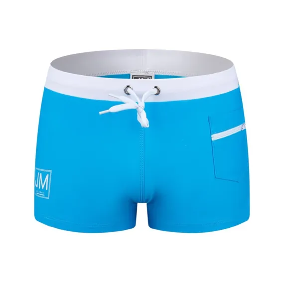 Мужские плавки боксеры голубые JOCKMAIL JM702-17