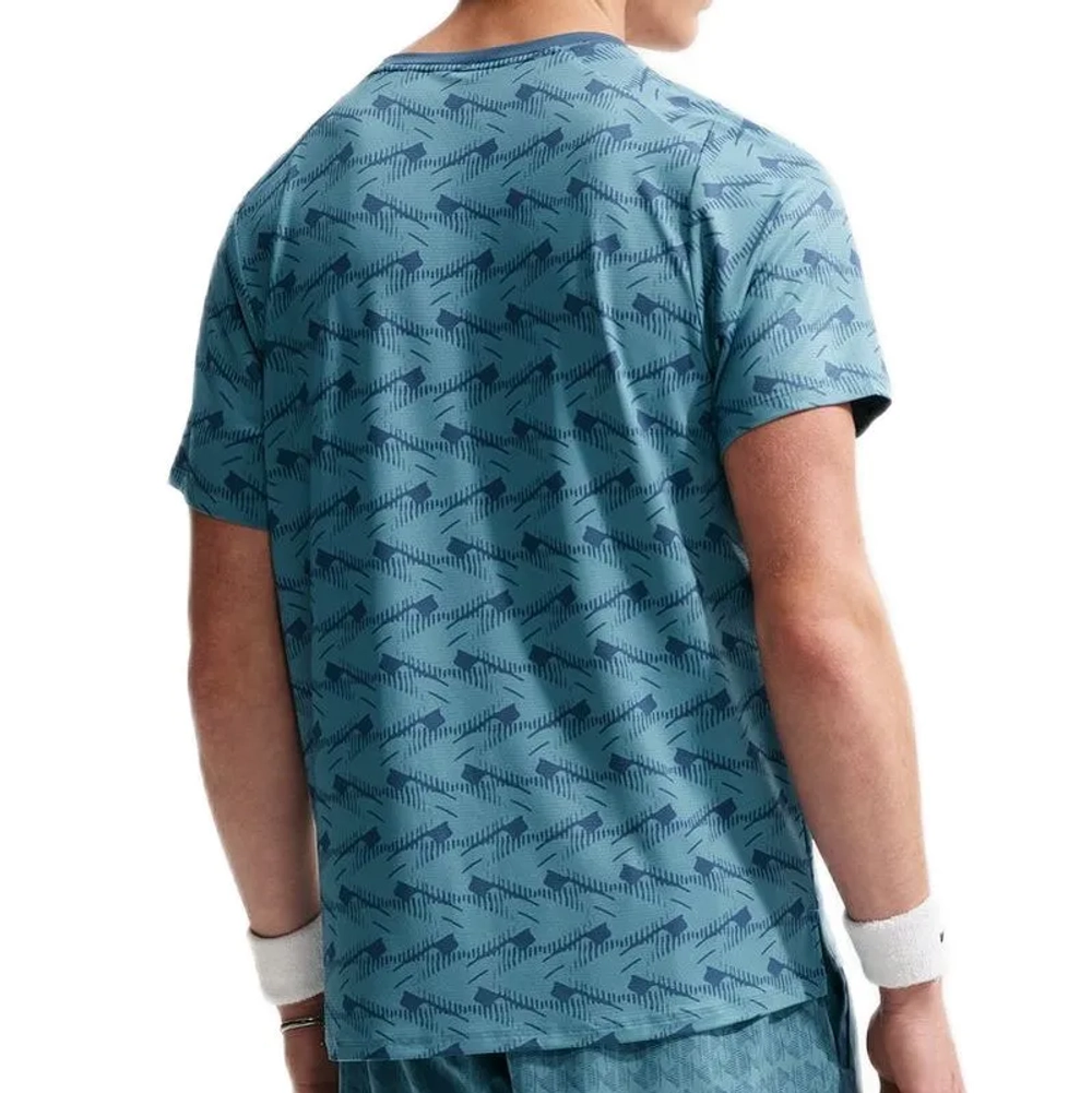 Теннисная футболка Nike Court Dri-Fit Advantage Print - new slate/white