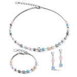 Браслет Coeur de Lion Fine Pastel Blue-Rose 5028/30-0719 цвет розовый, серебряный, голубой, серый, мульти