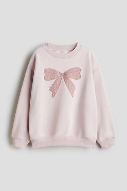 H&M Толстовка с принтом, светло-розовый