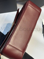 Женская сумка Yves Saint Laurent Small Loulou Matelasse бордового цвета средняя