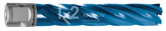 Корончатое сверло Karnasch 18х80 мм, BLUE-LINE, Nitto + Weldon 19, арт. 20.1185N-018