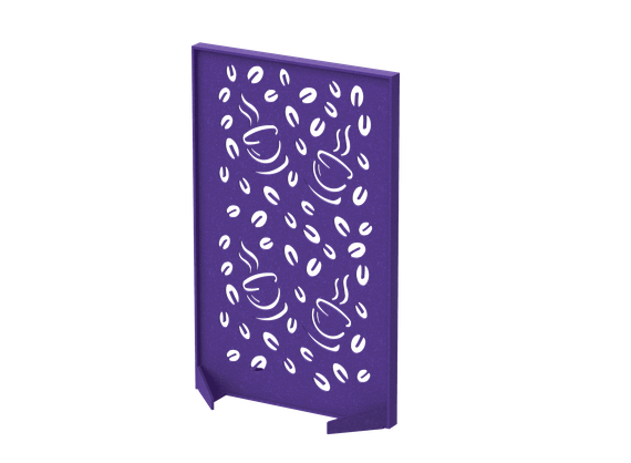 Перегородка с декором  "Кофе" 100х40х160