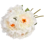 Искусственные цветы «Пионы» 28см букет 6 шт белые