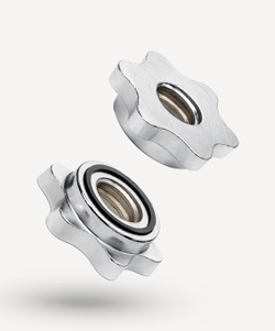 Гриф для штанги BB-103 прямой, d=25 мм, металл, с металлическими замками, хром, 120 см