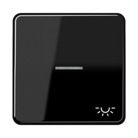 JUNG CD 500/CD plus Черная Клавиша 1-ая с/п с символом ОСВЕЩЕНИЕ, арт.CD590KO5LSW
