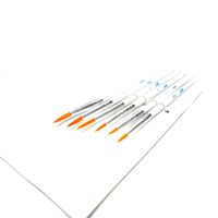 Набор кистей из синтетического волоса 6шт. (№ 0000, 000, 00, 0, 1, 2)