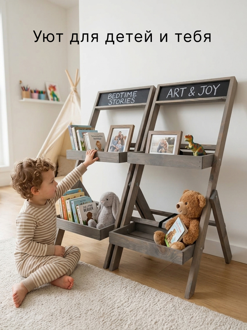 Подставка для цветов, 35х30х71, Флорэль, этажерка, напольное, на подоконник, полка, из массива дерева, серый, Dipriz