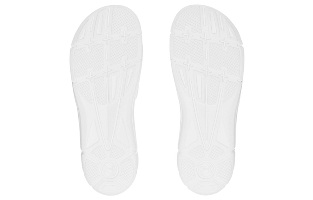 Under Armour UA Ignite V Slides durable casual EVA rubber-soled non-slip one-word slippers men's black and white