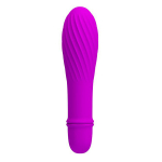 Лиловый вибратор 12,3см с бороздками Baile Pretty Love Jonathan BI-014503