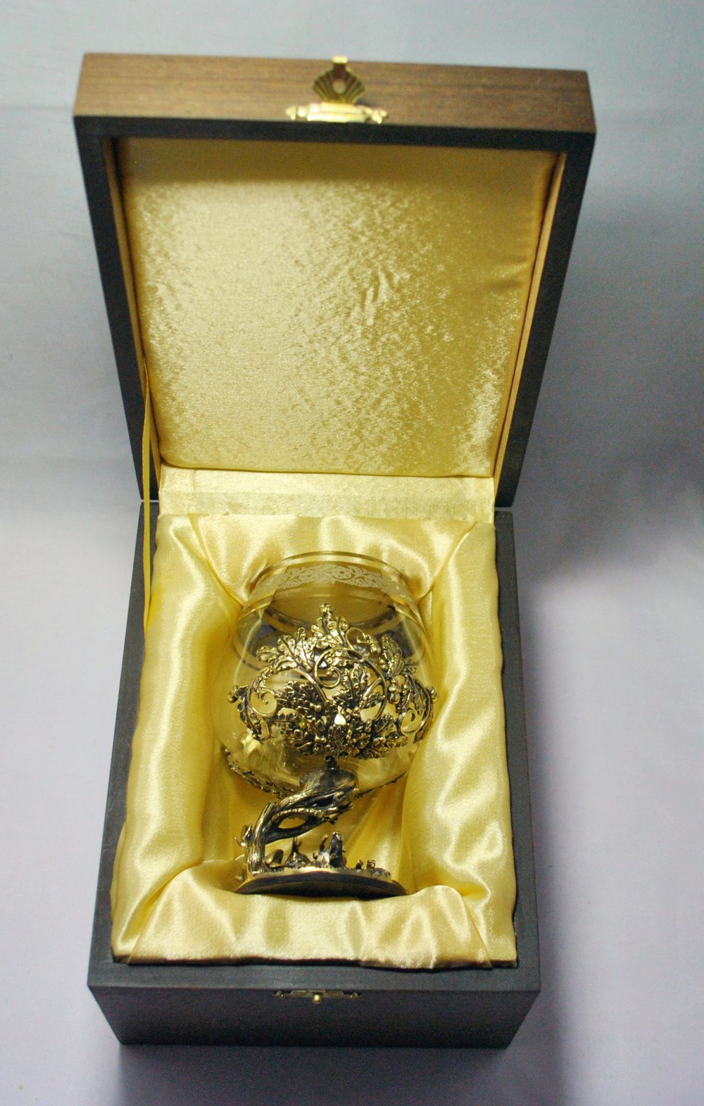 Бокал для коньяка Охота на Глухаря в подарочном футляре