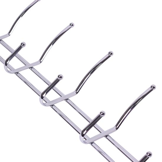 Вешалка с 6 двойными крючками хромированная 56х6,5х16 см. Besser BS 0909