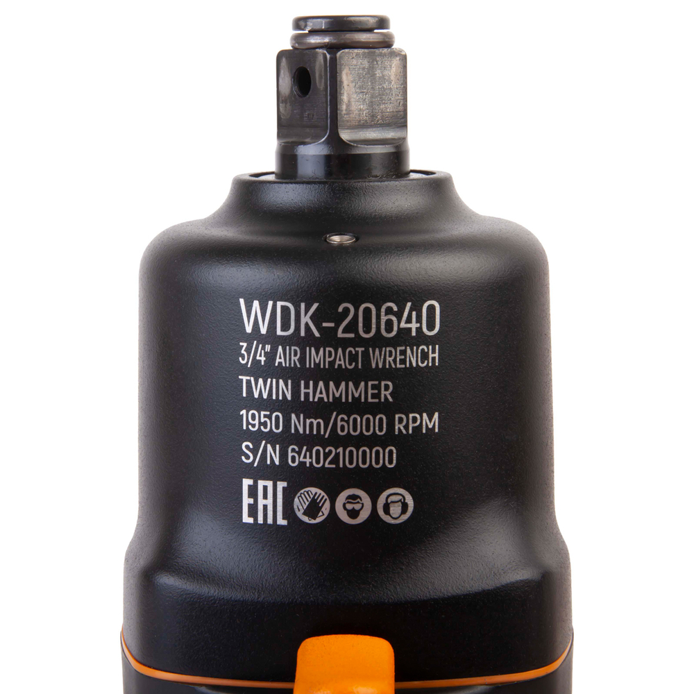 WDK-20640 Гайковерт пневматический ударный, привод 3/4", 1950 Нм