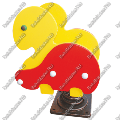 Детская качалка на пружине для игровых площадок "Желтый Динозаврик"