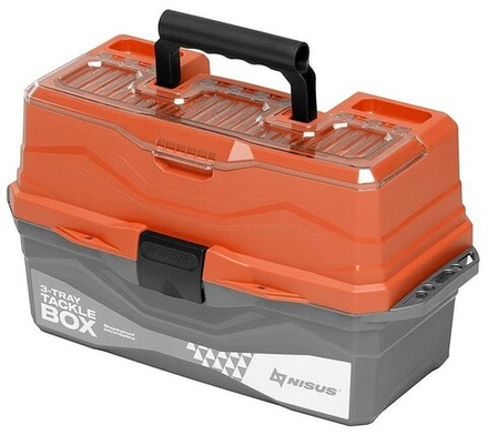 Ящик для снастей tackle box 3-полочный Nisus оранжевый