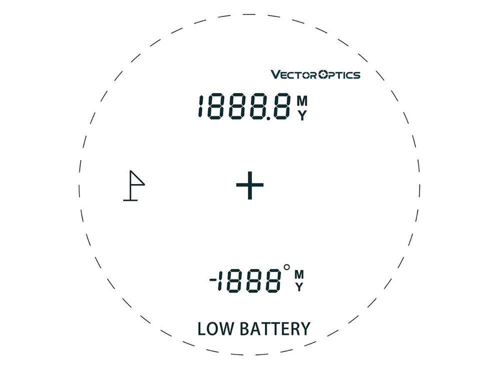 Дальномер Vector Optics Paragon 6x25 LCD GenII, без подсветки, до 1850м, ±1м, метры/ярды, угломер, CR2, IPX4, 180г