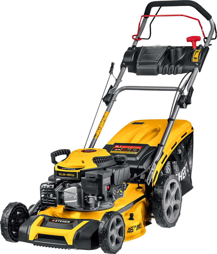 Газонокосилка бензиновая STEHER 460 мм, 4,5 л.с самоходная