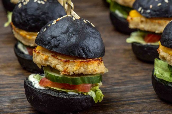 Мини-бургер с котлетой из креветок и трески, 20 шт.