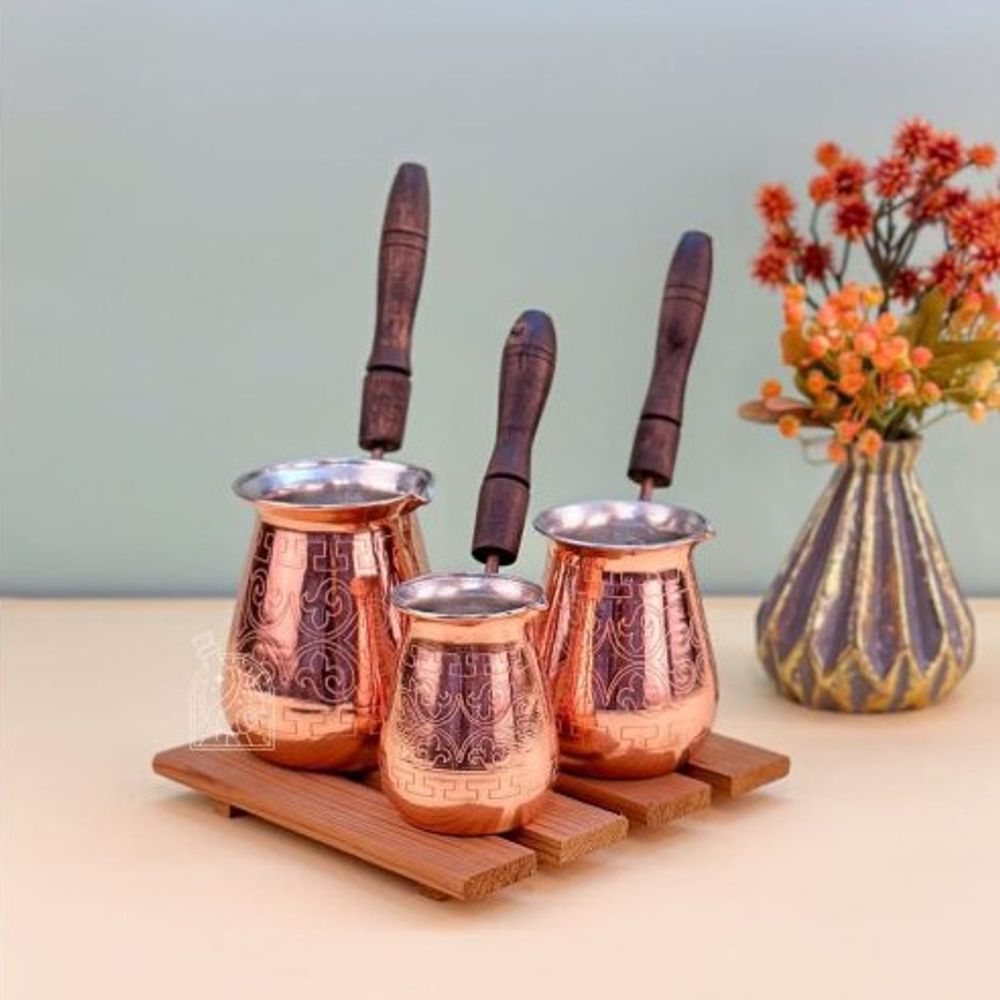 Медная турка с деревянной ручкой Exirmes 30220352 Иран Медная турка с деревянной ручкой Exirmes 30220352 Иран