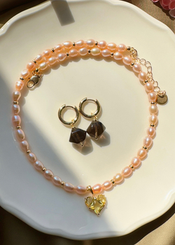 Серьги Дымчатый кварц (раух топаз)