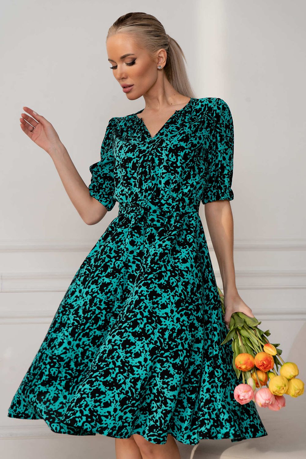 Платье Лагуна (зеленое) П13442-45М LT Collection