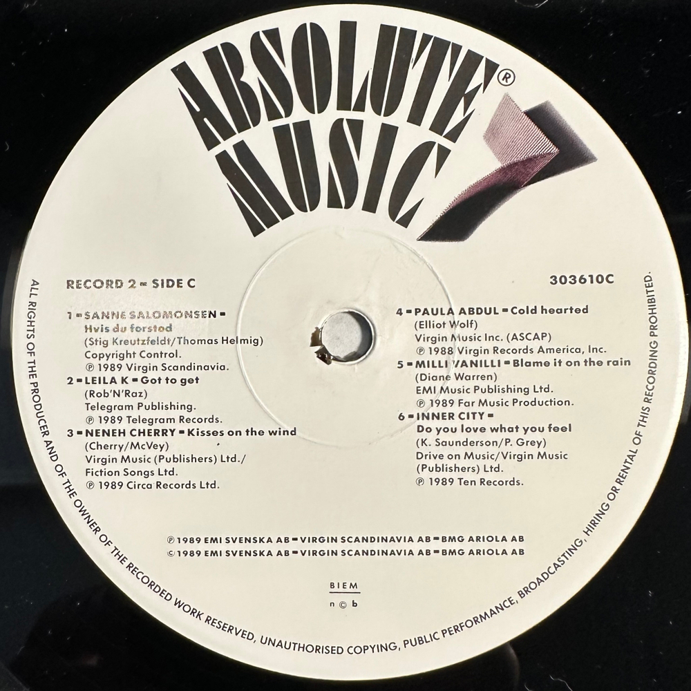 Сборник Absolute Music 7 2LP (Швеция 1989г.)