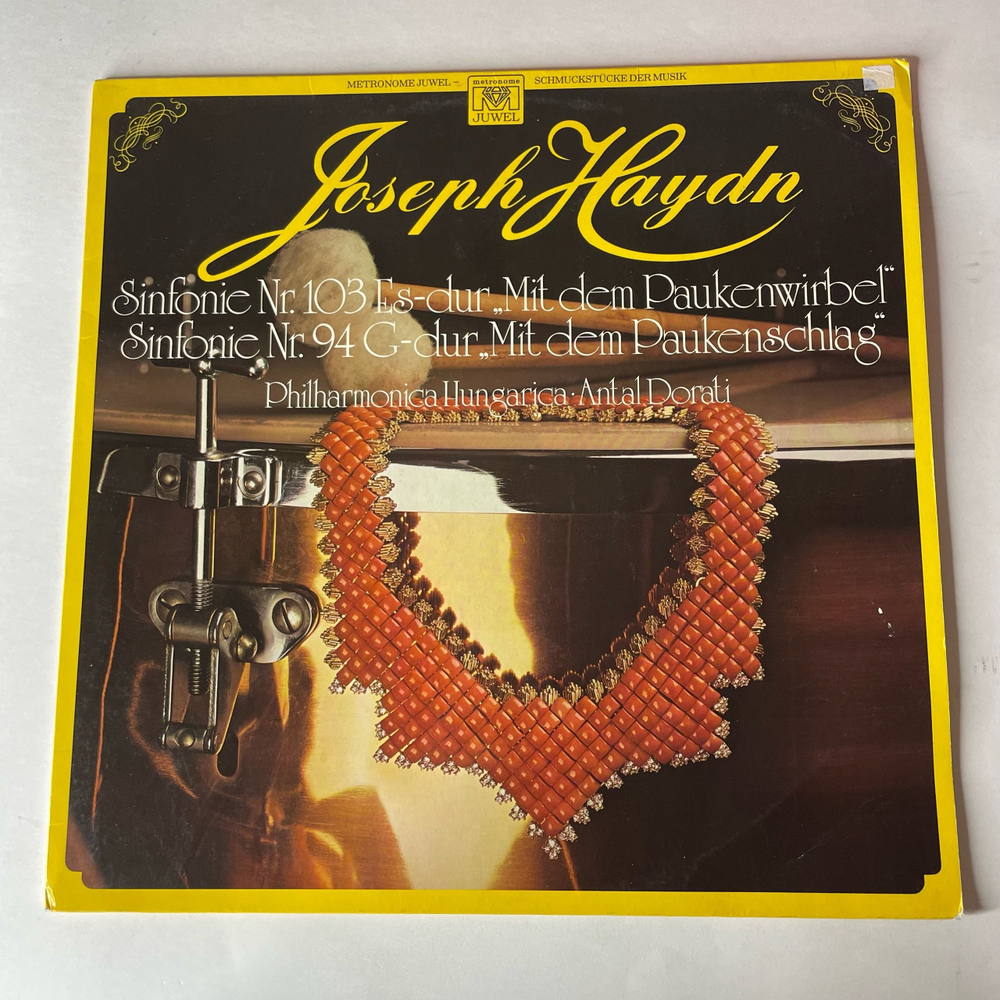 Винтажная виниловая пластинка LP Joseph Haydn Йозеф Гайдн, Antal Dorati, Симфония Sinfonie Nr.103 Es-dur Mit Dem Paukenwirbel (Германия 1977)