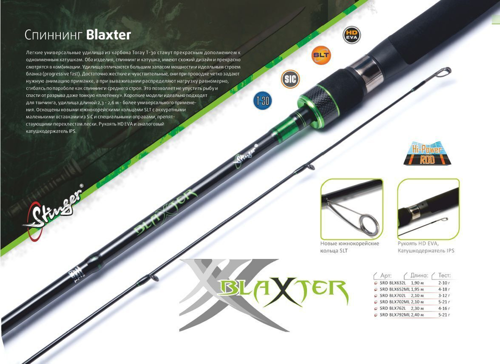 Спиннинг для рыбалки Blaxter 602UL 1,80 , 1-7 гр