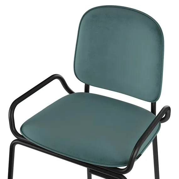 Барный стул Ror, 2 Frame, зеленый велюр