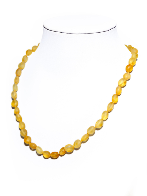Бусы из цельного янтаря, 46 см