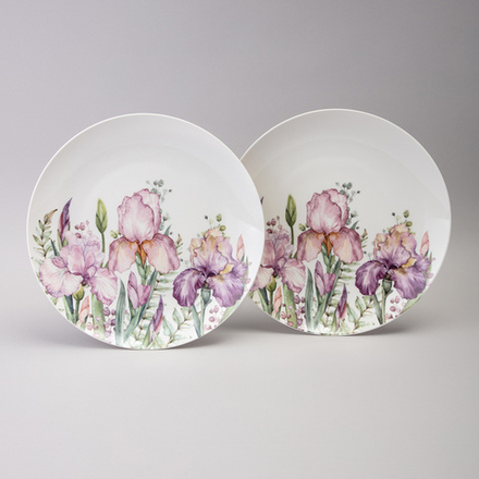 НАБОР ТАРЕЛОК ОБЕДЕННЫХ LEFARD "IRISES" 2 ШТ. 25,5*2,5 СМ (КОР=12НАБ.)
