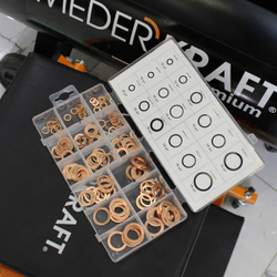 WDK-214067 Набор медных шайб, 15 типоразмера, 150 шт.