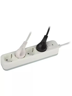 Сетевой фильтр Intro SFE450-W с базовой защитой с заземлением с выключателем 4 розетки 5м 10А белый / удлинитель сетевой 5м