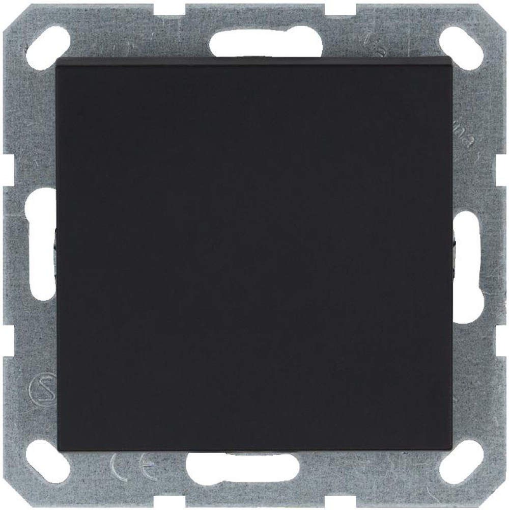 Кнопка звонка 1-кл. 10А IP20 механизм черн. матов. soft touch Jasmart G3010PB